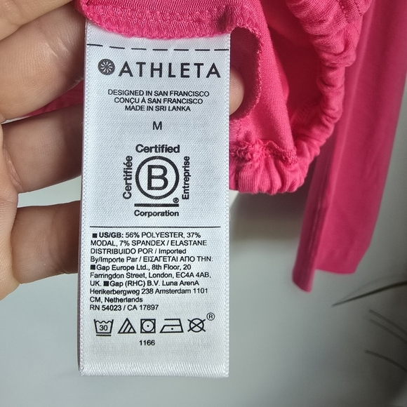 Athleta, New Cool Down Pink Long Sleeve Modal Drawstring Yoga Top Size Medium - Picture 9 of 14